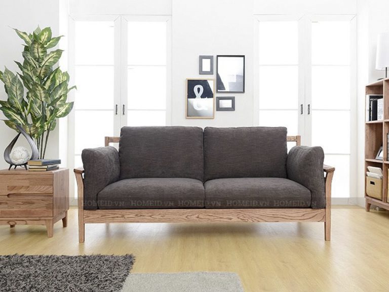 sofa gỗ - nỉ